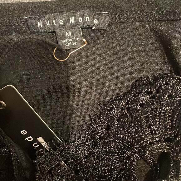 NWT Haute Monde black lace bodysuit - Picture 5 of 7